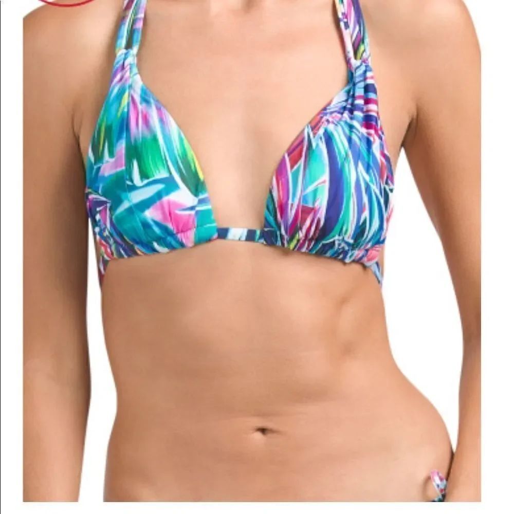 La Blanca Palm Print Op Bra Top